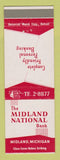 Matchbook Cover - Midland National Bank Midland MI