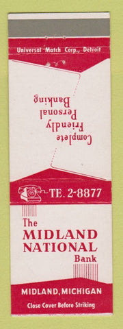 Matchbook Cover - Midland National Bank Midland MI