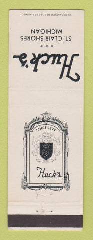 Matchbook Cover - Huck's ST Clair Shores MI