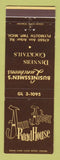 Matchbook Cover - Ann Arbor Road House Plymouth Township MI