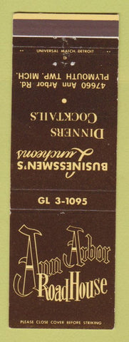 Matchbook Cover - Ann Arbor Road House Plymouth Township MI