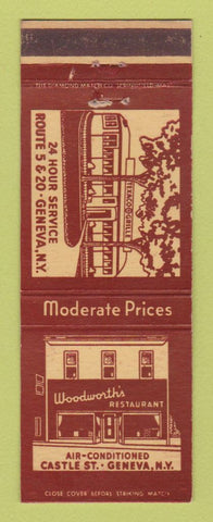 Matchbook Cover - Woodworth's Restaurant Geneva NY
