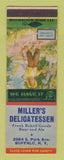 Matchbook Cover - Miller's Delicatessen Buffalo NY
