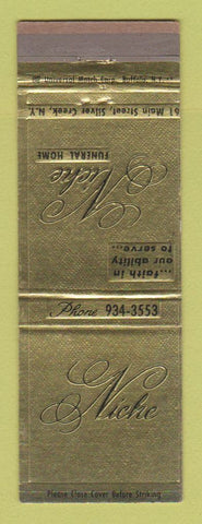 Matchbook Cover - Niche Funeral Home Silver Creek NY