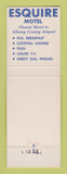 Matchbook Cover - Esquire Motel Latham NY