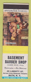 Matchbook Cover - Basement Barber Shop Bath NY