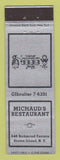 Matchbook Cover - Michaud's Restaurant Staten Island NY