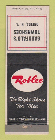Matchbook Cover - Roblee Shoes Garofalo's Oneida NY