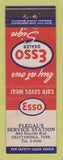 Matchbook Cover - Esso oil gas Flegal's Chattanooga TN WEAR