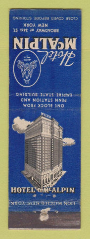 Matchbook Cover - Hotel McAlpin New York City WORN
