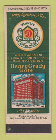 Matchbook Cover - Henry Grady Hotel Atlanta GA