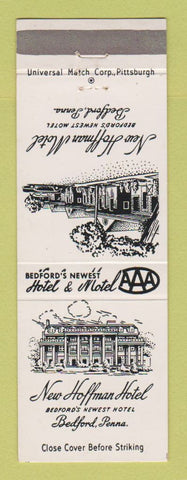 Matchbook Cover - New Hoffman Hotel Bedford PA