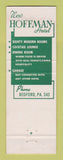 Matchbook Cover - New Hoffman Hotel Bedford PA