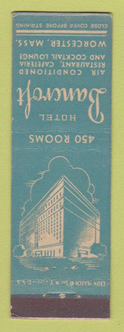 Matchbook Cover - Hotel Bancroft Worcester MA