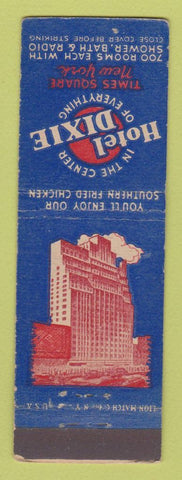 Matchbook Cover - Hotel Dixie New York City