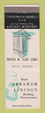 Matchbook Cover - Abraham Lincoln Hotel Reading PA