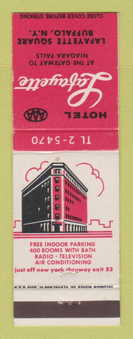 Matchbook Cover - Hotel Lafayette Buffalo NY