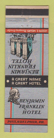 Matchbook Cover - Benjamin Franklin Hotel Philadelphia PA
