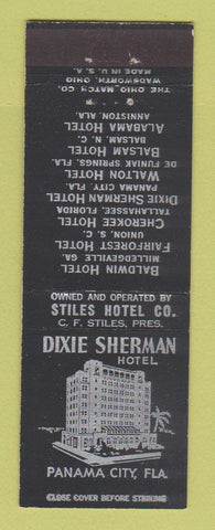 Matchbook Cover - Dixie Sherman Hotel Panama City FL