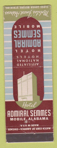 Matchbook Cover - Hotel Admiral Semmes Mobile AL