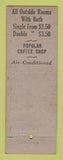 Matchbook Cover - Detroit Leland Hotel Detroit MI