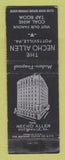 Matchbook Cover - Necho Allen Hotel Pottsville PA WORN