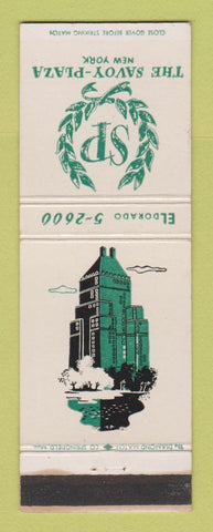 Matchbook Cover - Savoy Plaza Hotel New York City