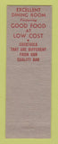 Matchbook Cover - Hotel Warner Warren OH