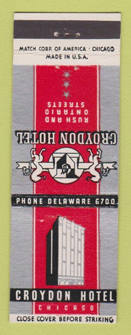 Matchbook Cover - Croydon Hotel Chicago IL