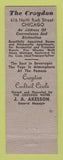 Matchbook Cover - Croydon Hotel Chicago IL
