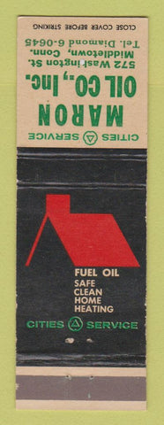 Matchbook Cover - Cities oil gas Maron Middletown CT