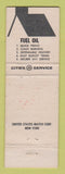 Matchbook Cover - Cities oil gas Maron Middletown CT