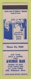 Matchbook Cover - Avenue Bar