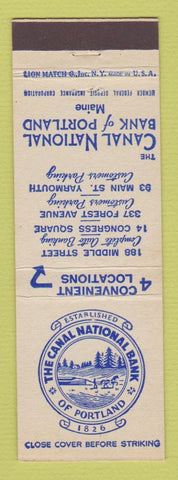 Matchbook Cover - Canal National Bank Portland ME
