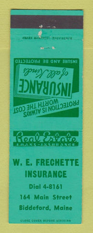 Matchbook Cover - WE Frenchette Insurance Biddeford ME