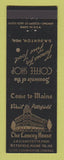 Matchbook Cover - Lancey House Hotel Pittsfield ME