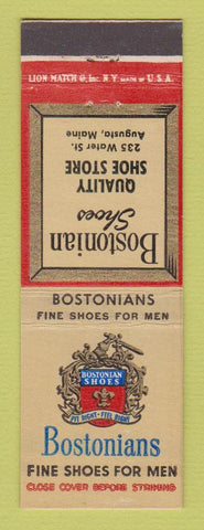 Matchbook Cover - Bostonian Shoes Augusta ME