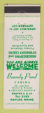 Matchbook Cover - Brandy Pond Cabins Naples ME