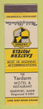 Matchbook Cover - Yardarm Motel Restaurant Searsport ME