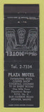Matchbook Cover - Plaza Motel Brewer ME
