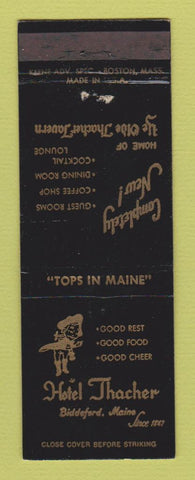 Matchbook Cover - Hotel Thacher Biddeford ME