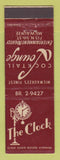 Matchbook Cover - The Clock Cocktail Lounge Milwaukee WI