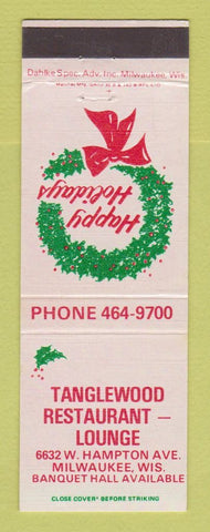 Matchbook Cover - Tanglewood Restaurant Lounge Milwaukee WI Christmas