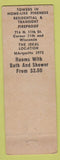 Matchbook Cover - Tower Hotel Milwaukee WI