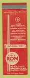 Matchbook Cover - Robert Rom National Pipe Milwaukee WI