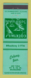 Matchbook Cover - Colony Inn Milwaukee WI