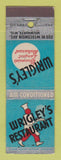 Matchbook Cover - Wrigley's Restaurant Milwaukee WI