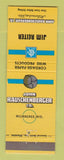 Matchbook Cover - John Rauschenberger Cordage Paper Wire Milwaukee WI