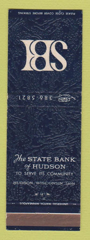 Matchbook Cover - State Bank of Hudson WI