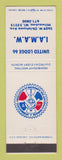 Matchbook Cover - Machinists Union IAMAW Milwaukee WI